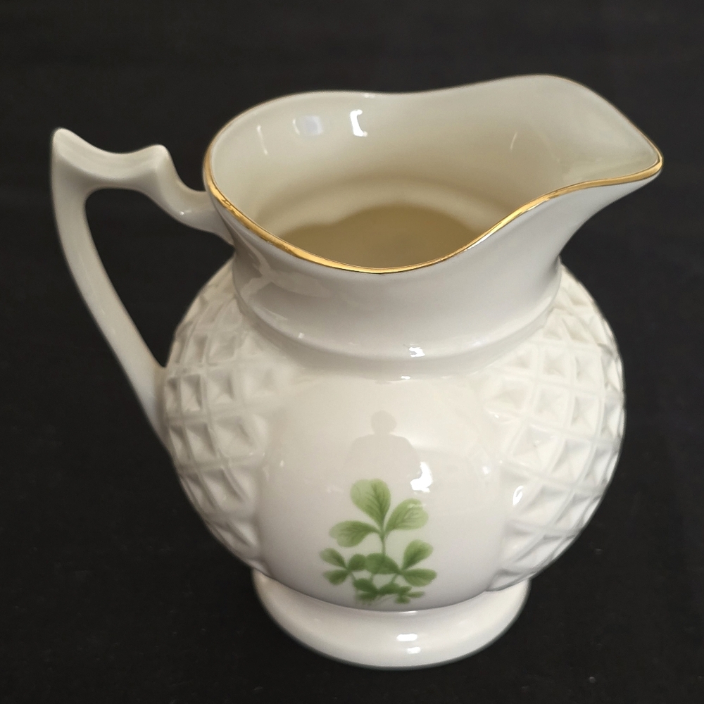 Sweet Donegal Irish Parian China Shamrock Cream Pitcher